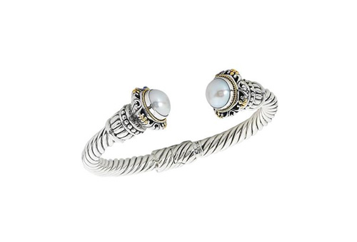 Silver Mabe Pearl Bracelet